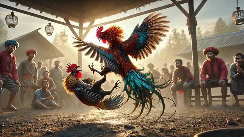 Ilustrasi layar permainan digital dengan suasana kompetitif